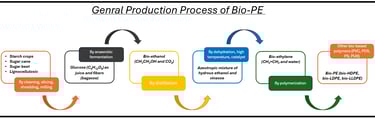 General production process of bio-polyethylene (Bio-PE)