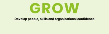 Value: Grow. Develop people, skills and organisational confidence