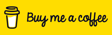 Yellow button for supporters to donate at Buy Me a Coffee