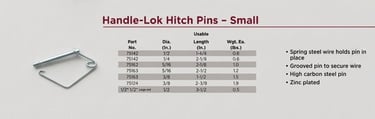 handle lock hitch pins small