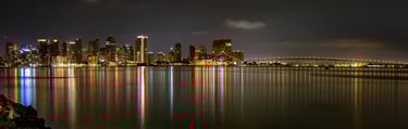 San Diego Skyline and Coronado Bridge, California