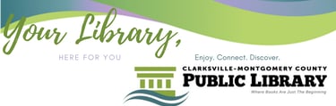 Clarksville-Montgomery County Public Library logo.