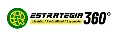 Logo del programa Estrategia 360° de Suazo Consulting, pilares: Liquidez, Rentabilidad y Expansión