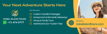 Nobel Island Tours Tripadvisor cover image Sri Lanka travel experiences and happy tourist