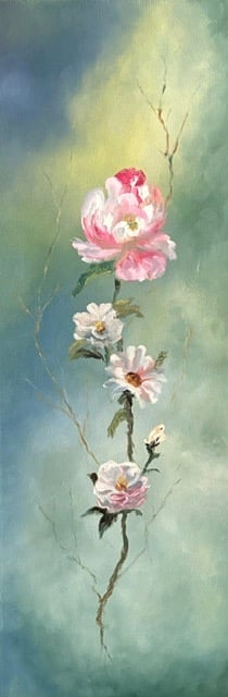 impressionistic floral painting by TesterinkStudio