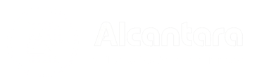 Logo branca da Alcantara Odontologia e Implantes em Maringá