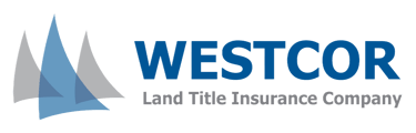 Westcor Land Title Insurance Company logo featuring blue and grey abstract mountain shapes.