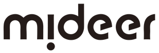 Official Mideer brand logo in dark brown typography for children's educational toys.