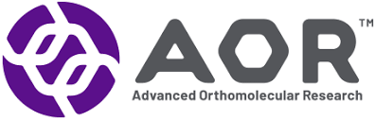 logo with purple circle from advanced orthomolecular research company