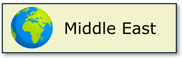 Button with a globe showing the Middle East and with the word Middle East in text