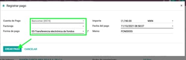 crear pago