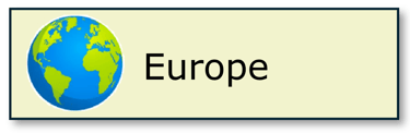 Button with a globe showing Europe and with the word Europe in text