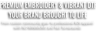 Local Gold Coast embroidery and DTF printing services