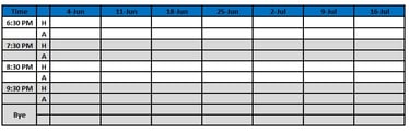 Thursday Schedule