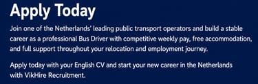 Bus Driver Jobs Netherlands – Apply Today !