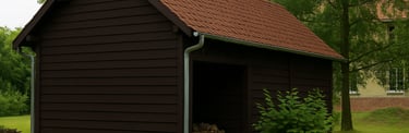 Bardage bois protégé avec une peinture naturelle durable, mate et non filmogène