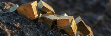 Close up natural pyrite 