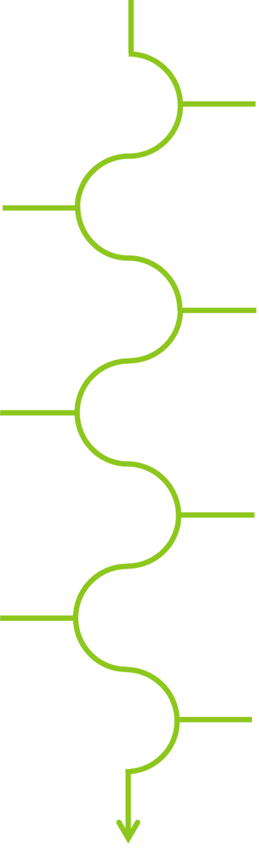 Eine grüne Zeitlinie