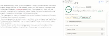 GPTZero test 2
