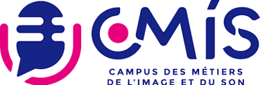 CMIS logo for Campus des Métiers de l'Image et du Son featuring a microphone icon.