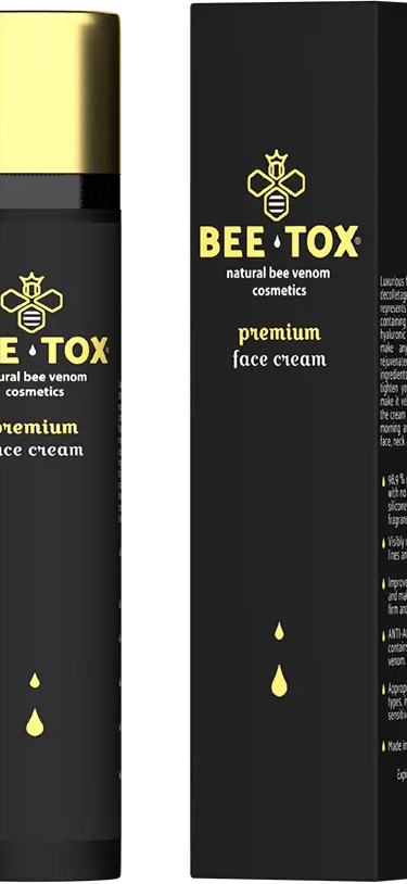BeeTox premium face cream bottle and packaging box
