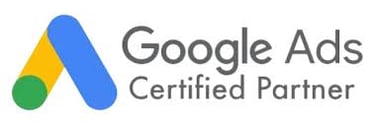 Banner/certification that owner of site is a Google Ads Certified Partner.