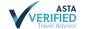 Official ASTA Verified Travel Advisor logo featuring a blue checkmark for certified travel professionals.