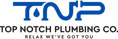 a logo for top notch plumbing company