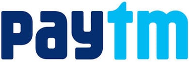 a paytmm logo with a thumbs up