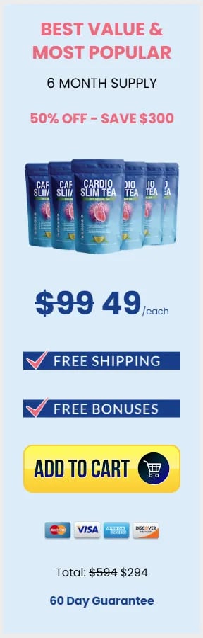 Cardio Slim Tea Sample Best Value 50% OFF Package
