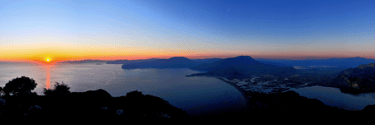 a sunset over İztuzu Beach