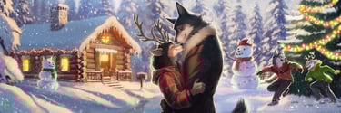 illustration furry anthro anthropomorphes couple noel mignon