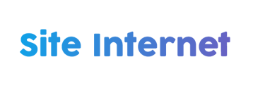 Mots Site Internet écrits en gras avec dégradé bleu et violet