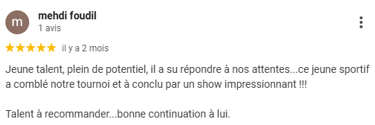 avis google freestyle football au club de foot