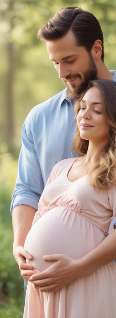 expecting couple in a tender moment