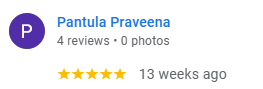 Google Review by Customer