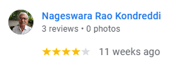 Google Review by Customer