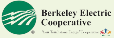 Berkeley Electric Cooperative logo with green circle icon and Your Touchstone Energy Cooperative slogan.