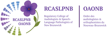 Logo du RCASLPNB / OAONB, l’ordre des audiologistes et orthophonistes du Nouveau‑Brunswick