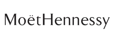 Moët Hennessy corporate logo in black serif typography on a plain white background.