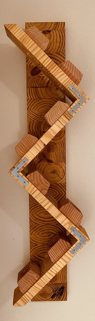 Rustic Wall Wood Vertical Wine Rack for 8 Bottles Holders. Solid Wall Wood Wine Rack for 8 Bottles. 