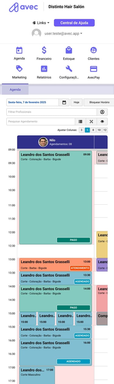 interface Avec para Mobile
