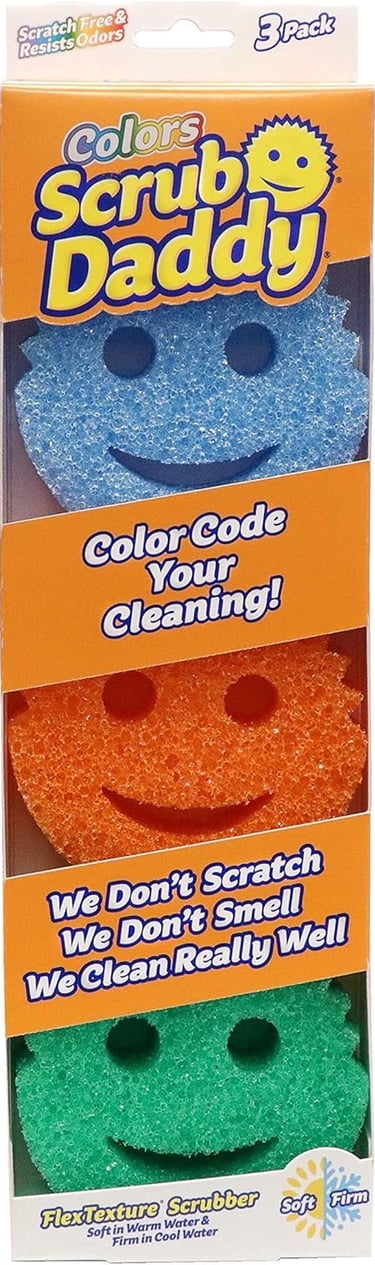 a box of scrubies with a smiley face
