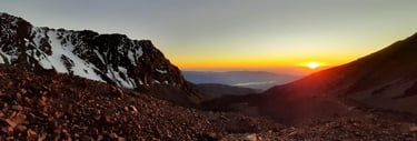 amazing sunset at the Andes frontal range in Mendoza