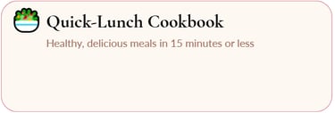Quick Lunch Cookbook