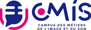CMIS logo for Campus des Métiers de l'Image et du Son featuring a microphone icon.