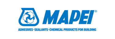 Mapei logo for adhesives, sealants, and chemical products for building construction.