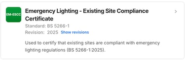 Emergency Lighting Existing Site Compliance Preview
