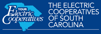 Logo of The Electric Cooperatives of South Carolina featuring a state map outline.