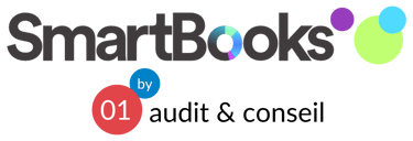 Logo SmartBooks by 01 audit et conseil noir
